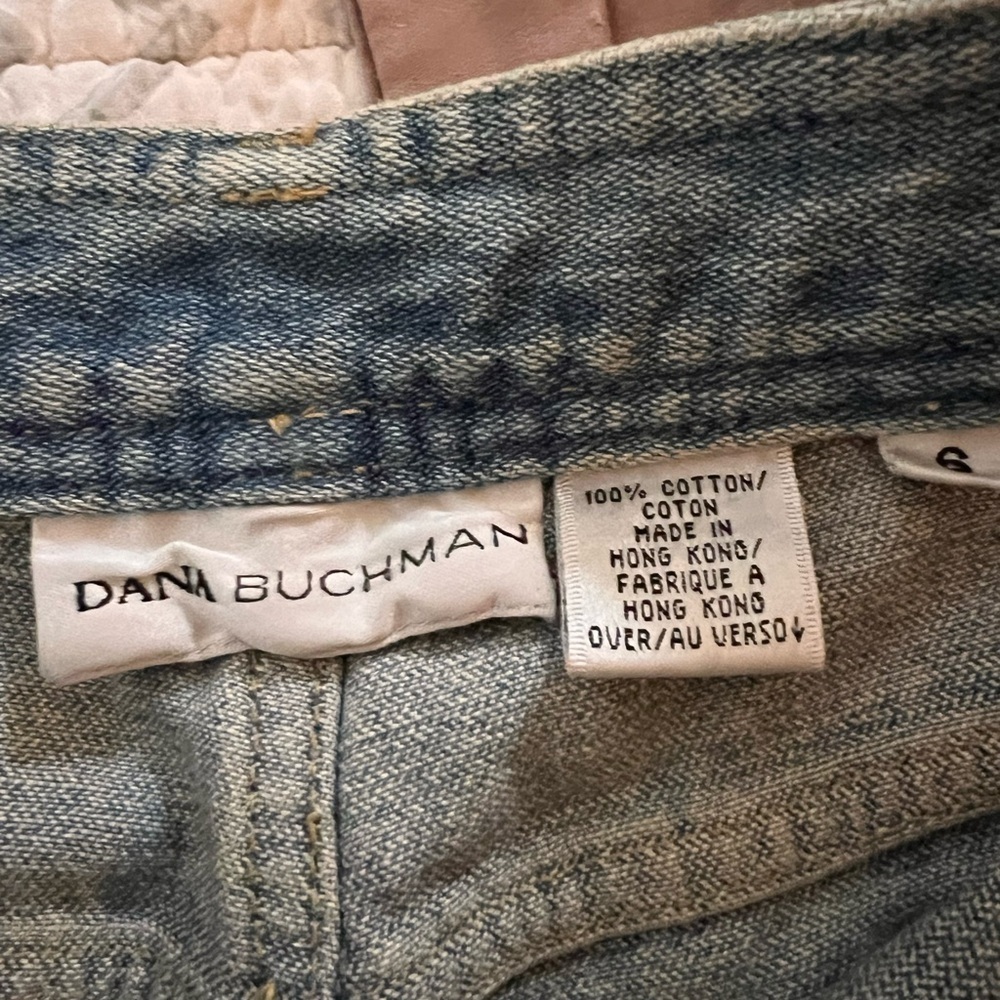 Dana Buchman Abstract Floral Screen Print Jeans NWOT - Picture 9 of 9